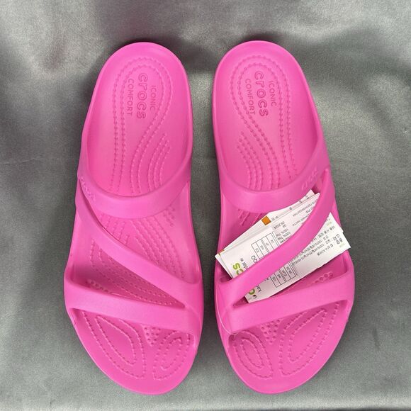 Crocs Kadee II Strappy Sandals Women's 8 Crush Pink Iconic Comfort Summer Slides - Picture 17 of 17
